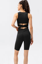 Load image into Gallery viewer, Crisscross Waistband Slim Fit Sports Shorts
