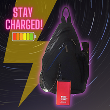 Load image into Gallery viewer, Perfect for Outdoor Activities - Sling Backpack with USB Port and Power Bank Charger
