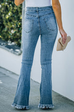 Load image into Gallery viewer, Baeful Frayed Hem Flare Jeans
