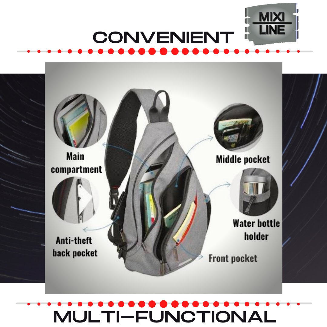 Mixi Sling Backpack with USB Port Free Shipping Mixi Line