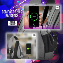 Load image into Gallery viewer, Sling Bag with Charger Port Grey
