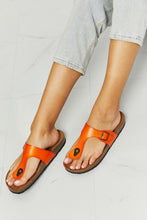 Load image into Gallery viewer, MMShoes Drift Away T-Strap Flip-Flop in Orange
