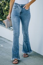 Load image into Gallery viewer, Baeful Frayed Hem Flare Jeans
