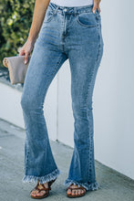 Load image into Gallery viewer, Baeful Frayed Hem Flare Jeans
